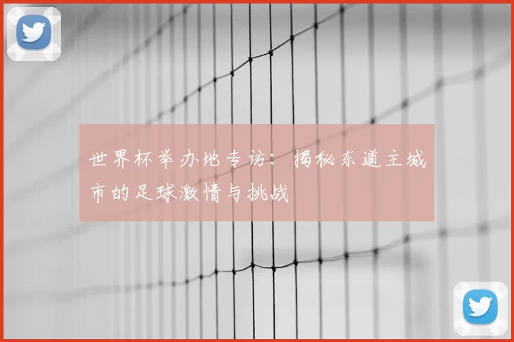 世界杯举办地专访:揭秘东道主城市的足球激情与挑战